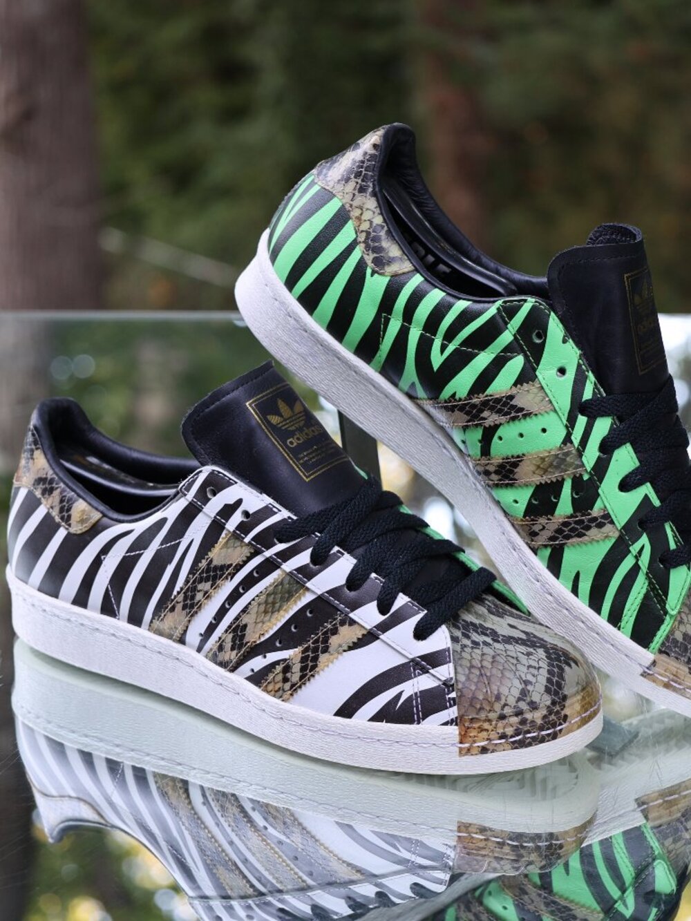 Adidas Superstar 80s Oddity Zebra Snakeskin Print